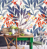 Vibrant Botanical Leaves  Wallpaper